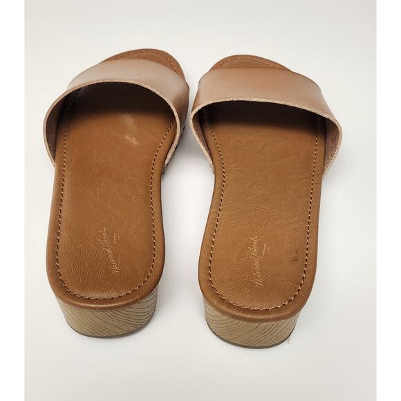 Universal Thread Korra Caramel Brown Wedge Platform Sandals Size 9.5 - Picture 6 of 10